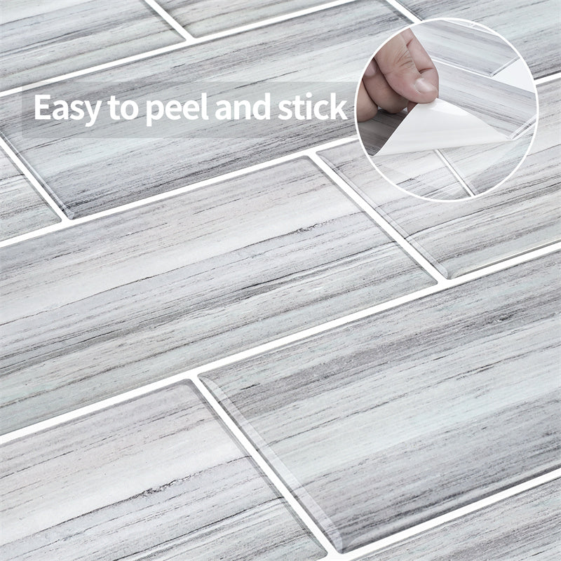MT1091 - Subway Peel And Stick Backsplash Tile , 10" x 12" Marble Tile