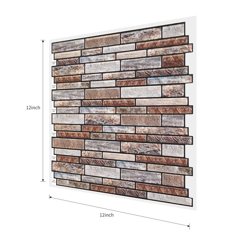 MT1085 - Oblong Walltiles Peel And Stick Backsplash Tile , 12" x 12" Tile