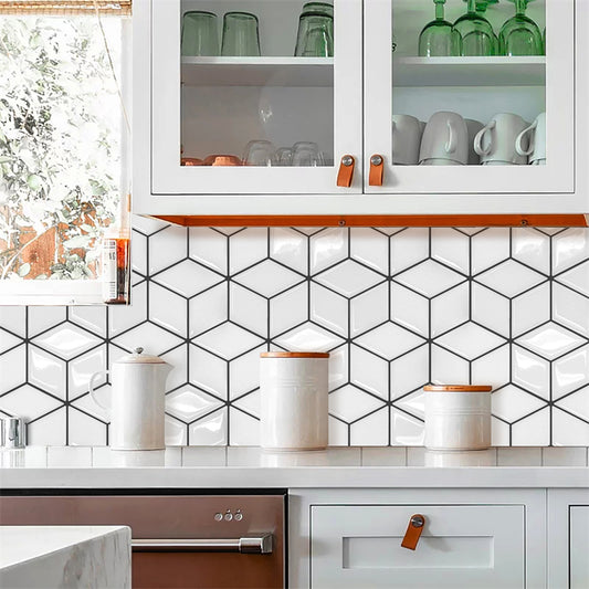 MT1060 - Cube Peel And Stick Backsplash Tile , 12" x 12" Tile