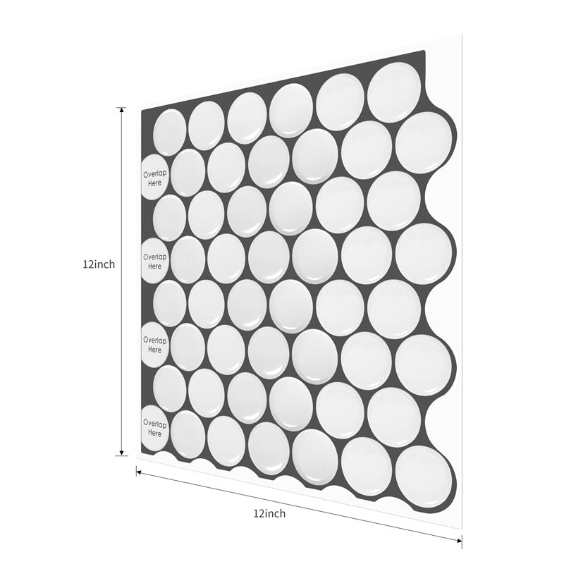 MT1057 - Round shape Peel And Stick Backsplash Tile , 12" x 12" Tile