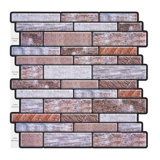 MT1173 - Oblong Walltiles Peel And Stick Backsplash Tile , 12" x 12" Marble Tile
