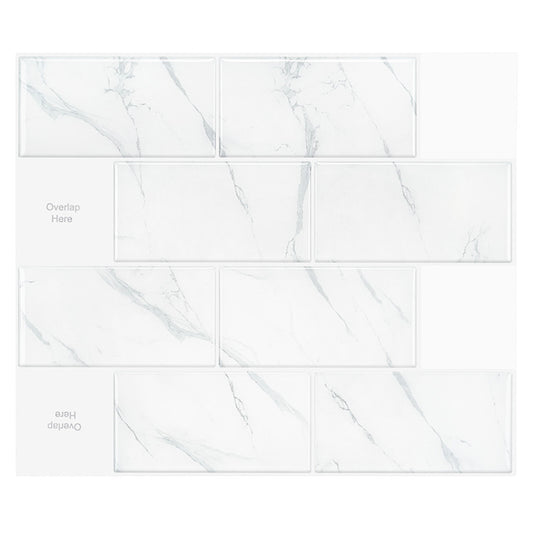 MT1098 - Subway Peel And Stick Backsplash Tile , 10" x 12" Marble Tile
