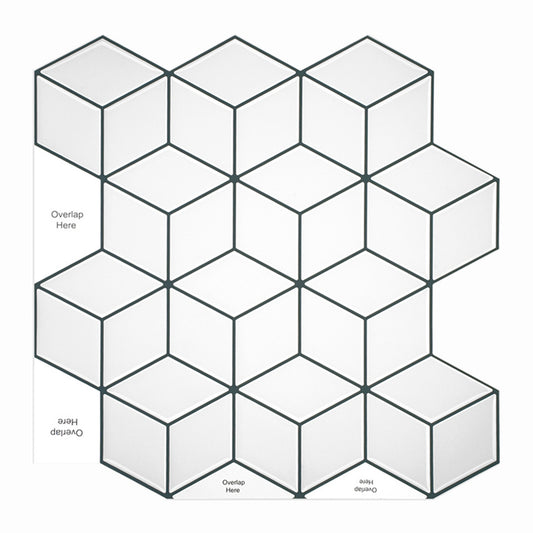 MT1060 - Cube Peel And Stick Backsplash Tile , 12" x 12" Tile