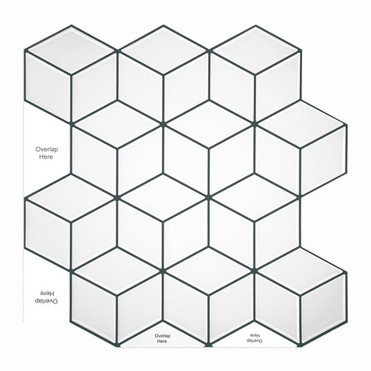 MT1060 - Cube Peel And Stick Backsplash Tile , 12" x 12" Tile