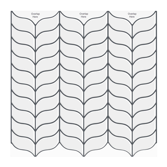 MT1044 - White+Grey Peel And Stick Backsplash Tile , 12" x 12" Tile