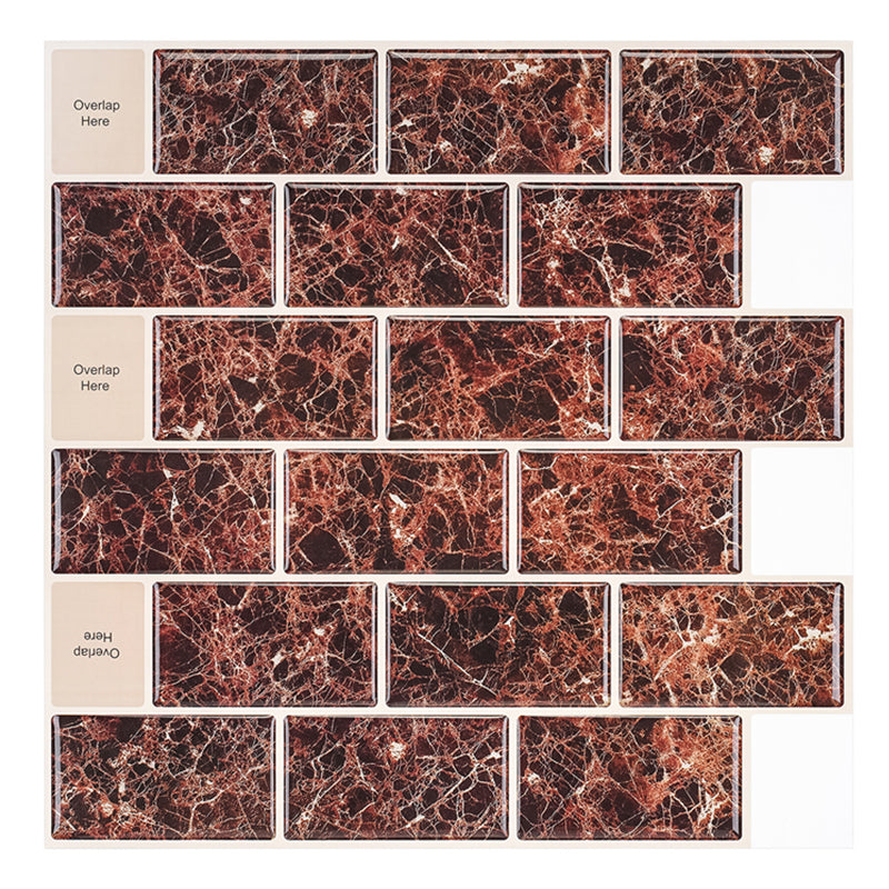 MT1017 - Subway Peel And Stick Backsplash Tile , 12" x 12" Marble Tile
