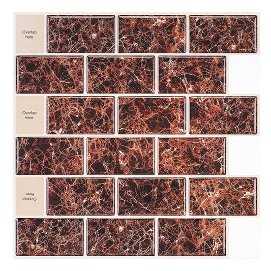 MT1017 - Subway Peel And Stick Backsplash Tile , 12" x 12" Marble Tile