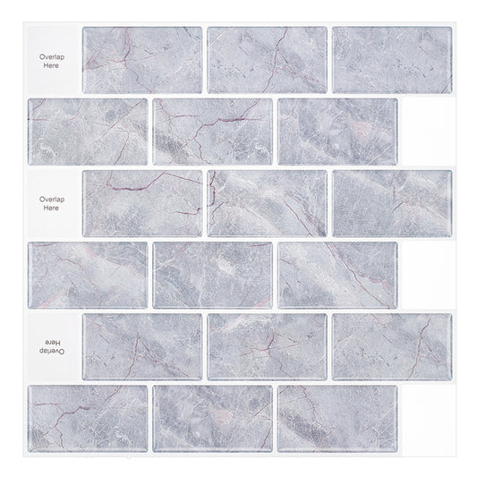 MT1028 - Subway Peel And Stick Backsplash Tile , 12" x 12" Marble Tile