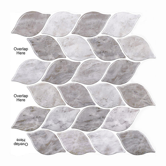MT1113 - Leaf shape Peel And Stick Backsplash Tile , 12" x 12" Tile
