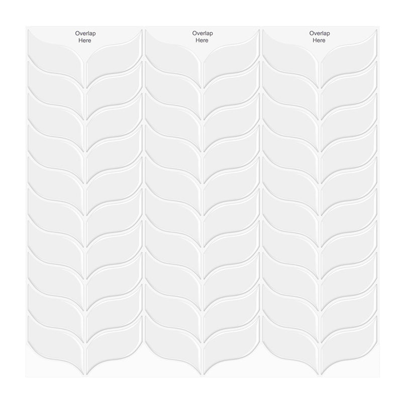 MT1044 - White Peel And Stick Backsplash Tile , 12" x 12" Tile