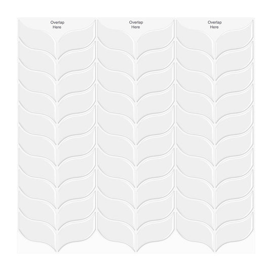MT1044 - White Peel And Stick Backsplash Tile , 12" x 12" Tile
