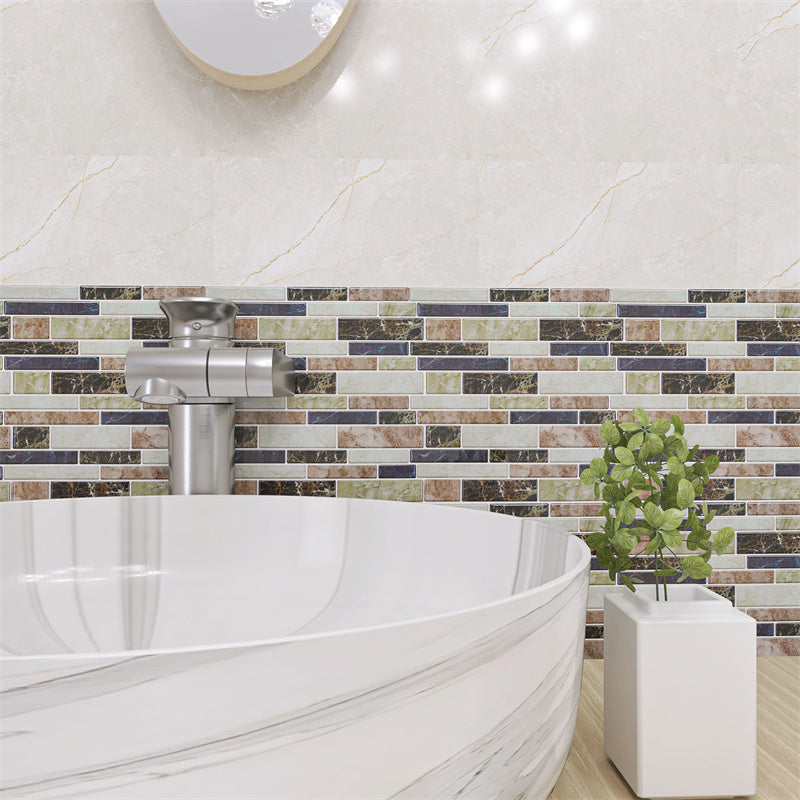 MT1035 - Oblong Walltiles Peel And Stick Backsplash Tile , 12" x 12" Marble Tile