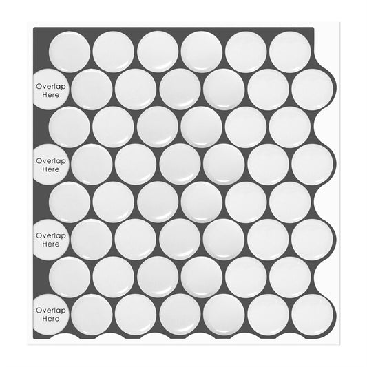 MT1057 - Round shape Peel And Stick Backsplash Tile , 12" x 12" Tile