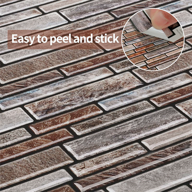 MT1085 - Oblong Walltiles Peel And Stick Backsplash Tile , 12" x 12" Tile