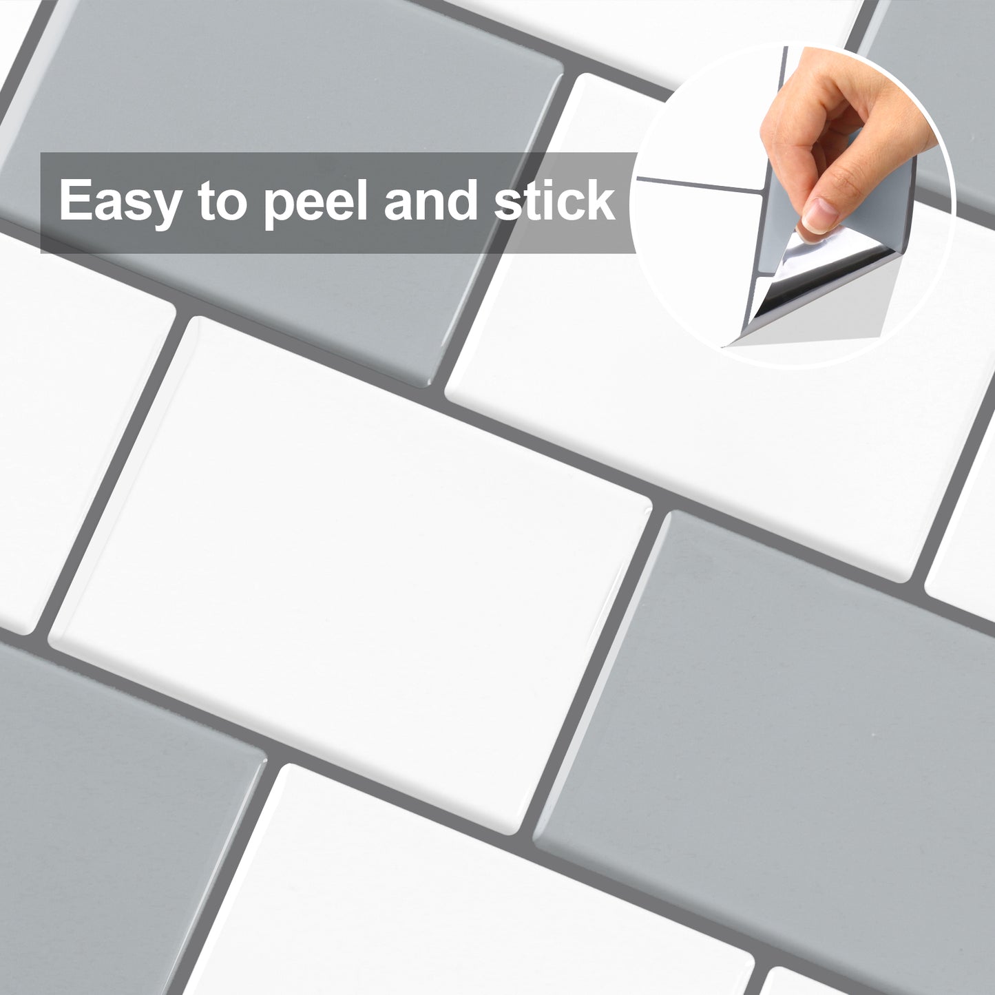 MT1233 - Subway Peel And Stick Backsplash Tile , 10" x 12"  Tile