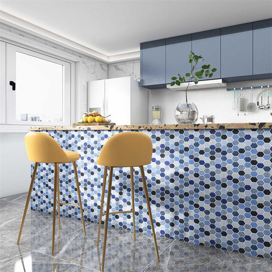 MT1165 - Regular hexagon Peel And Stick Backsplash Tile , 12" x 12" Tile