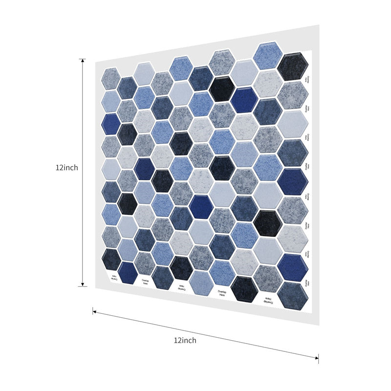 MT1165 - Regular hexagon Peel And Stick Backsplash Tile , 12" x 12" Tile