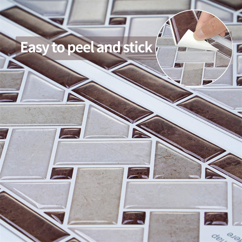 MT1081 - Peel and Stick Backsplash Tile Borders , 12" x 10" Tile