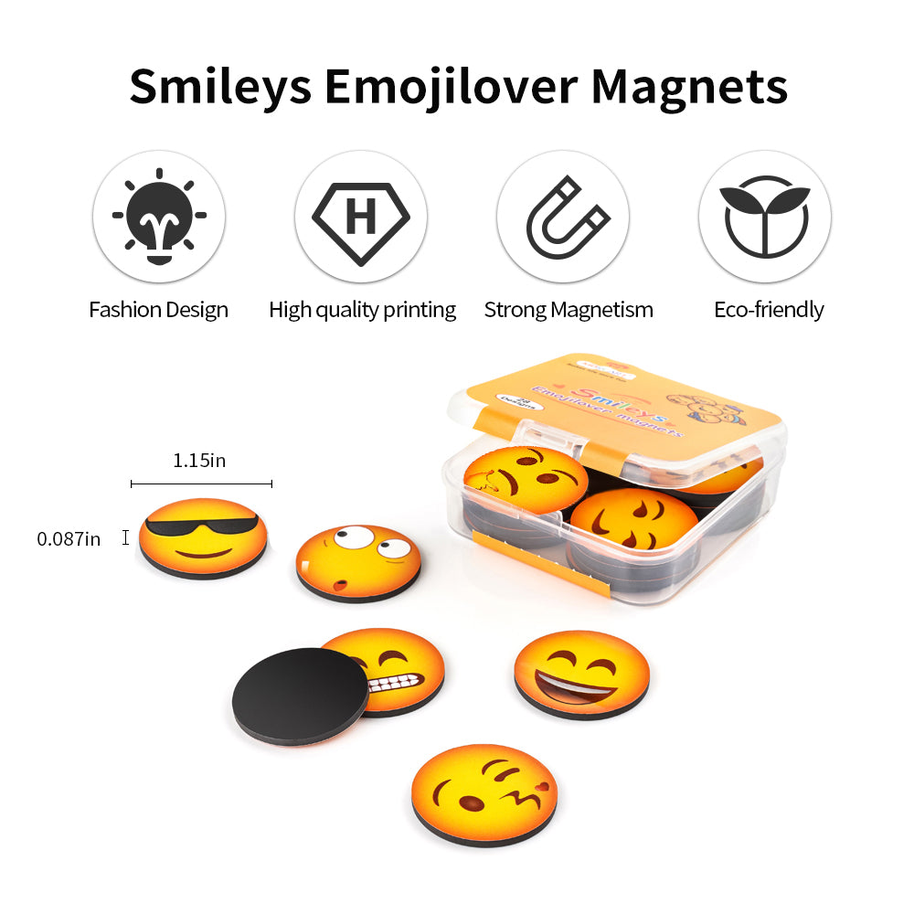 MORCART 28pcs Emoji Refrigerator Magnets-B