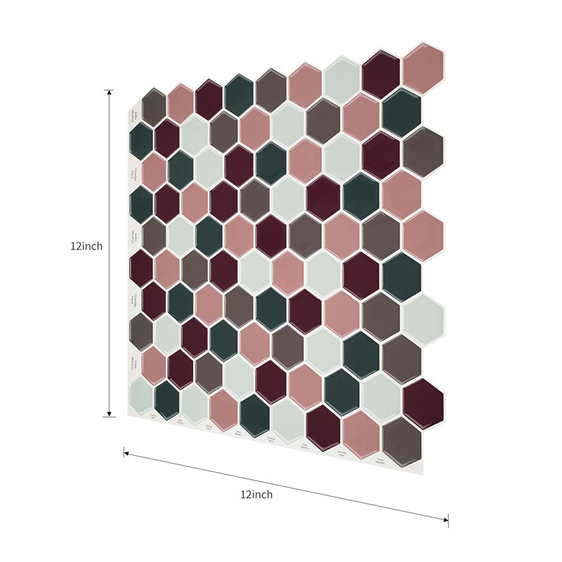 MT1184 - Regular hexagon Peel And Stick Backsplash Tile , 12" x 12" Tile