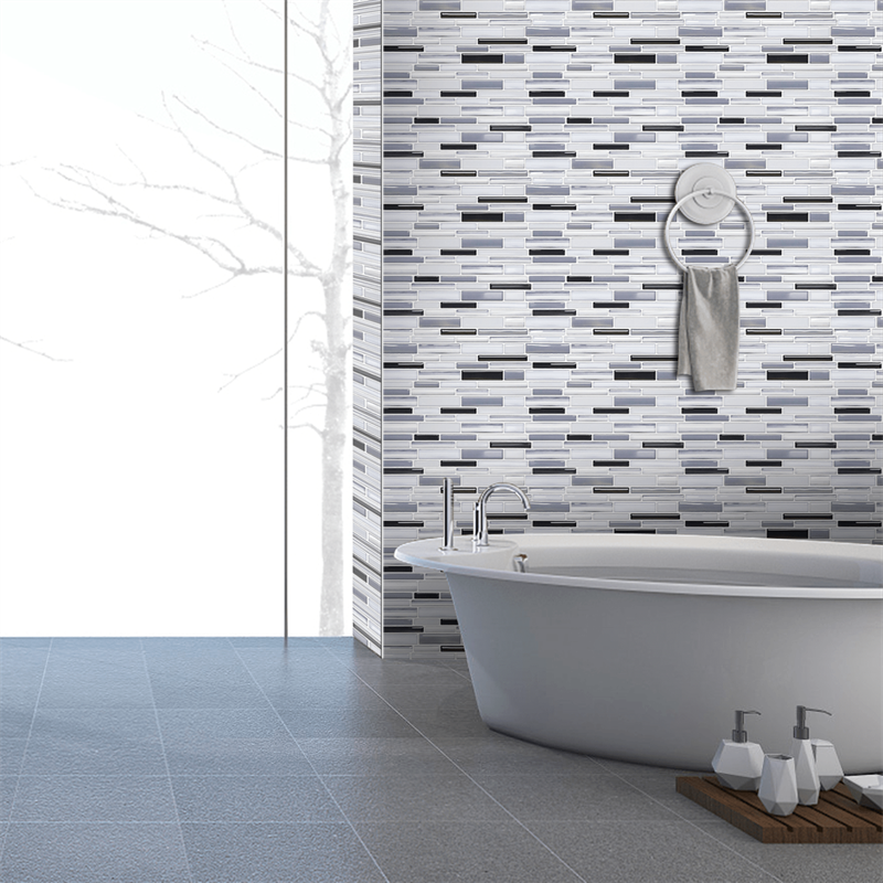 MT1004 - Oblong Walltiles Peel And Stick Backsplash Tile , 12" x 12" Marble Tile