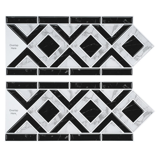 MT1083 - Peel and Stick Backsplash Tile Borders , 12" x 10" Tile