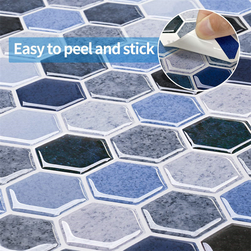MT1165 - Regular hexagon Peel And Stick Backsplash Tile , 12" x 12" Tile