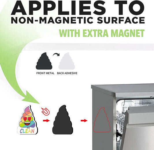MORCART Poop Emoji Clean Dirty Dishwasher Magnet