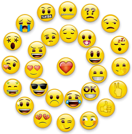 MORCART 28pcs Emoji Refrigerator Magnets-A