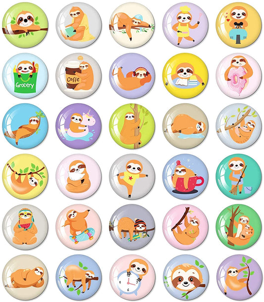 MORCART 30PCS Unique Sloth Refrigerator Magnet