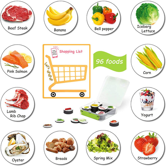 MORCART 96PCS Food List Fridge Magnets