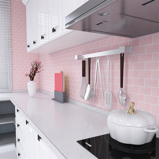 MT1096 - Subway Peel and Stick Backsplash Tile , 10" x 12" pink marble Tile