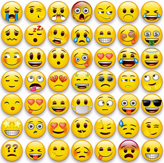 MORCART 50pcs Emoji Refrigerator Magnets
