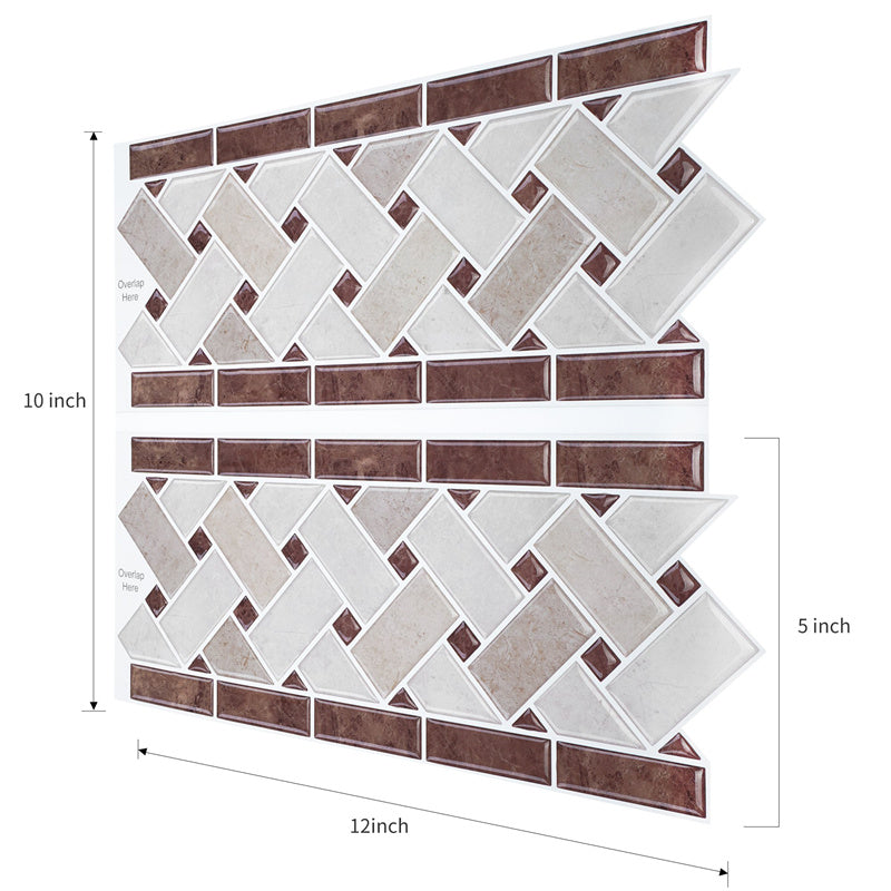 MT1081 - Peel and Stick Backsplash Tile Borders , 12" x 10" Tile
