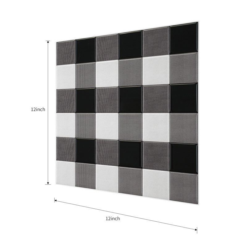 MT1183 - Checkered Peel And Stick Backsplash Tile , 12" x 12" Tile