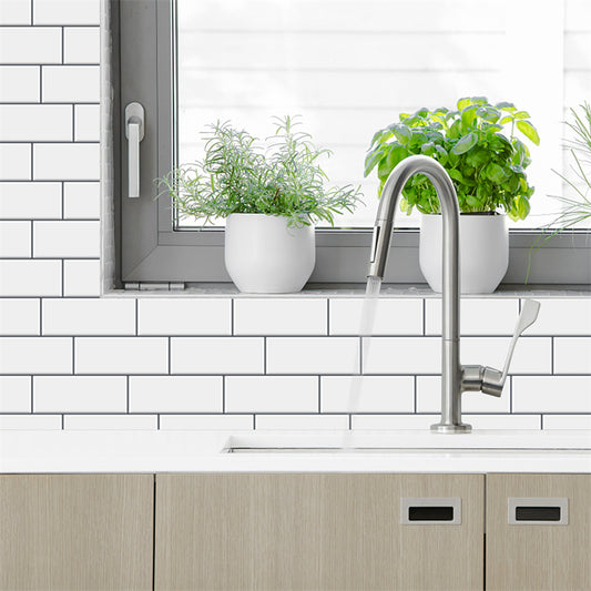 MT1061 - Subway Peel and Stick Backsplash Tile , 12" x 12" White marble Tile