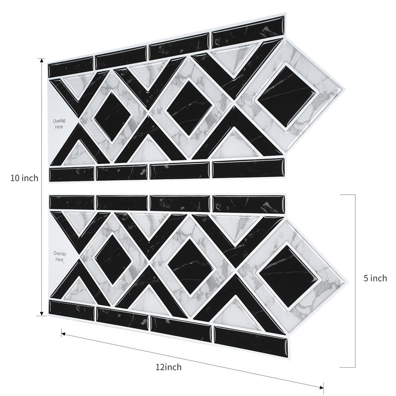 MT1083 - Peel and Stick Backsplash Tile Borders , 12" x 10" Tile