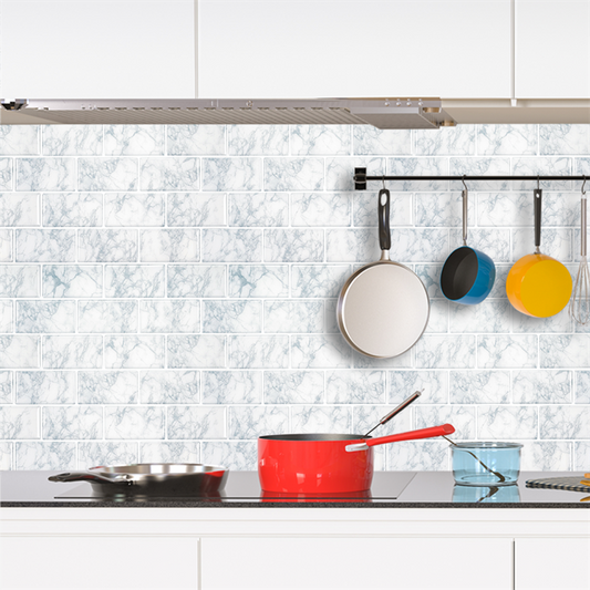 MT1014 - Subway Peel And Stick Backsplash Tile , 12" x 12" Marble Tile