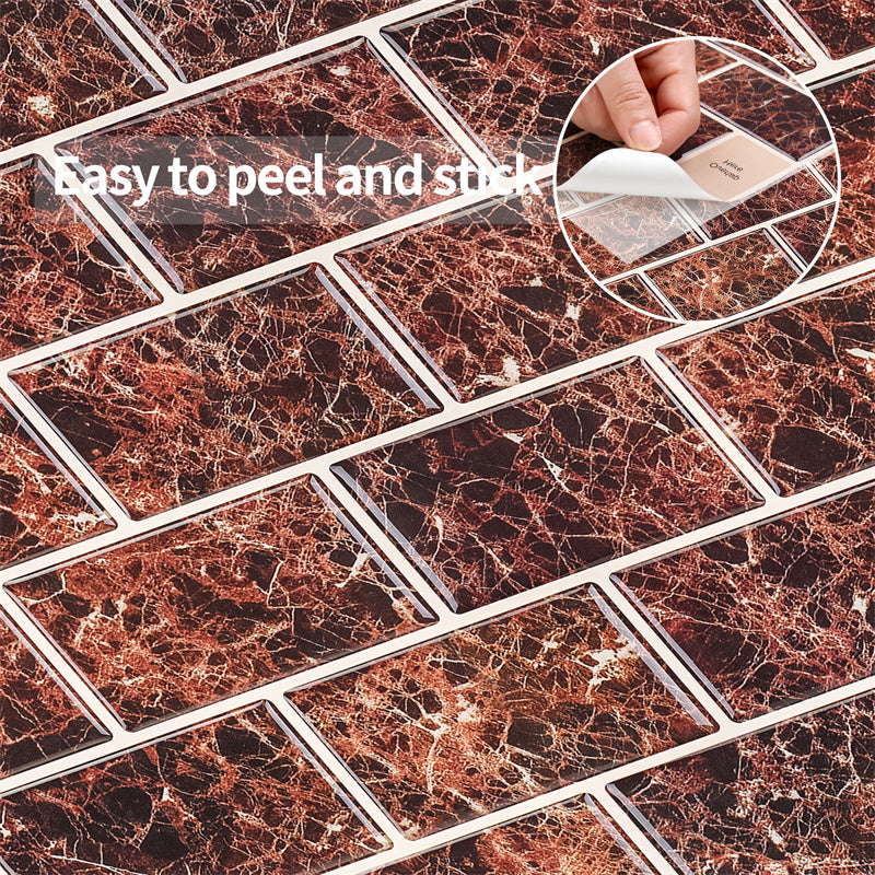 MT1017 - Subway Peel And Stick Backsplash Tile , 12" x 12" Marble Tile