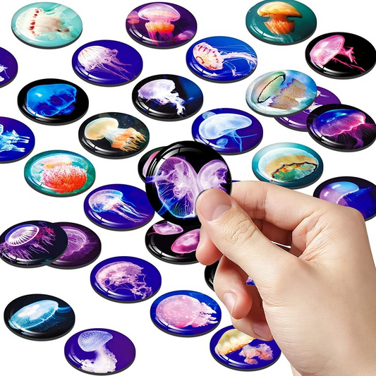 MORCART 30pcs Jellyfish Sea Life Fridge Magnets