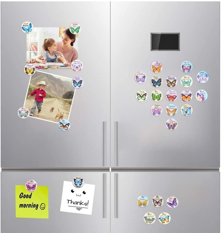 MORCART 30PCS Butterfly Inspirational Refrigerator Magnets