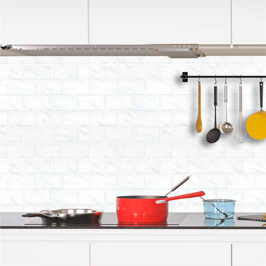 MT1015 - Subway Peel And Stick Backsplash Tile , 12" x 12" Marble Tile