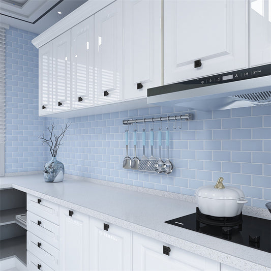 MT1095 - Subway Peel and Stick Backsplash Tile , 12" x 12" blue marble Tile