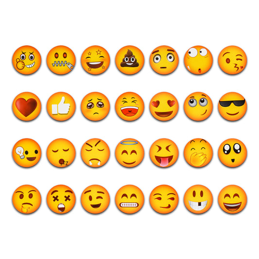 MORCART 28pcs Emoji Refrigerator Magnets-B