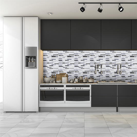 MORCART 6-Sheet Peel and Stick Tile Backsplash, 3D Self Adhesive Backsplash  Tiles for Kitchen Wall, Waterproof Stick on Tiles for Bathroom, Laundry  Room, Bedroom (White Arabesque,12''x12'') 