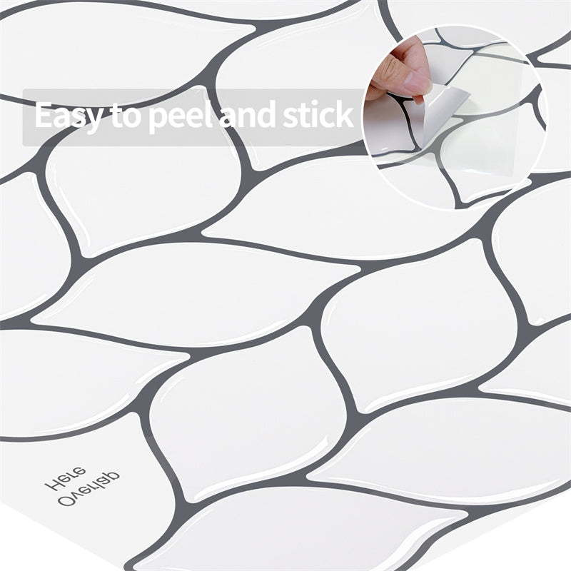 MT1053 - Leaf shape Peel And Stick Backsplash Tile , 12" x 12" Tile