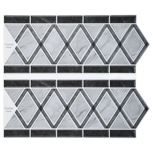 MT1082 - Peel and Stick Backsplash Tile Borders , 12" x 10" Tile